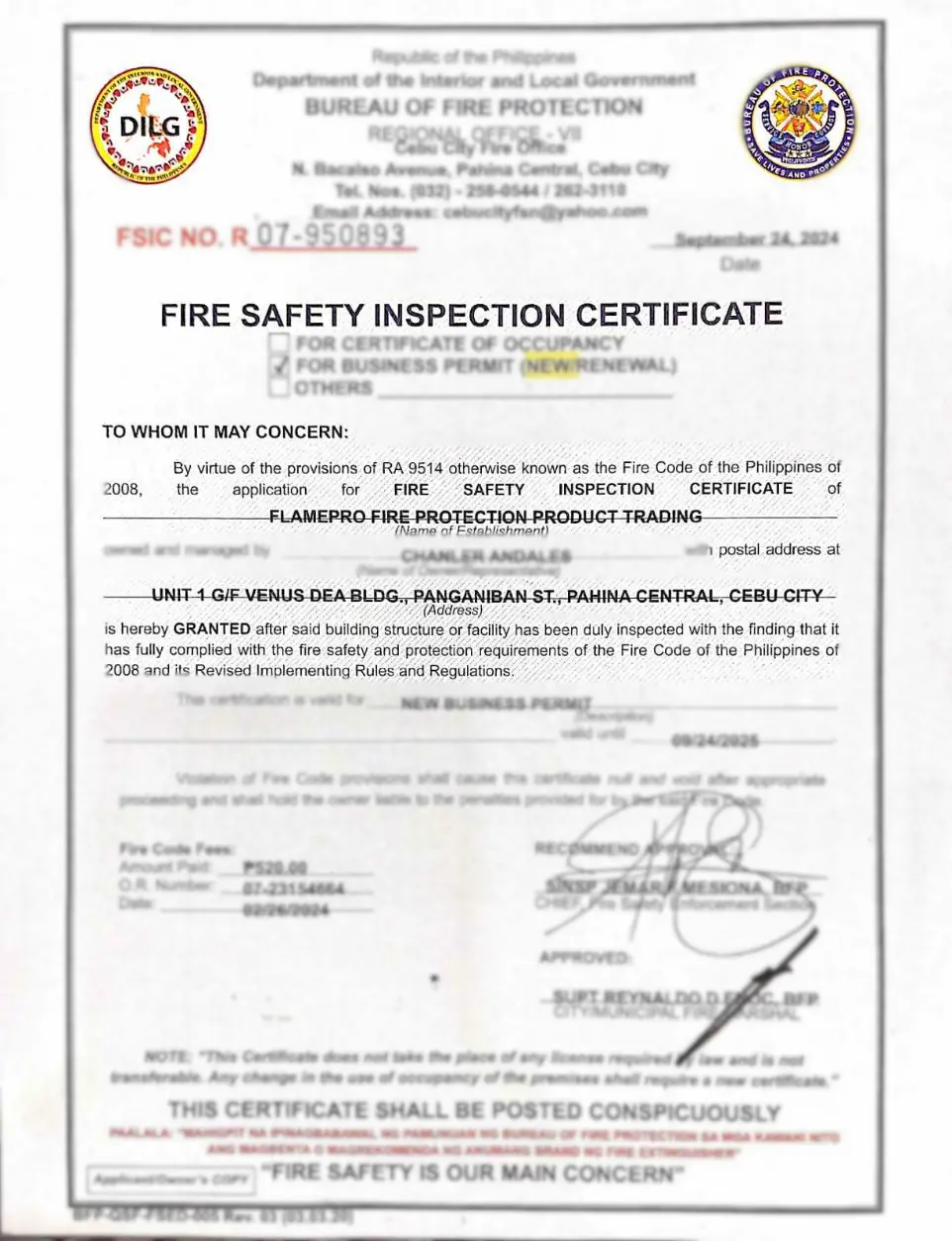 BFP ACCREDITATION